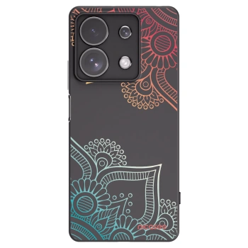 Picasee silikonový černý obal pro Xiaomi Redmi Note 13 Pro 4G - Květinový vzor