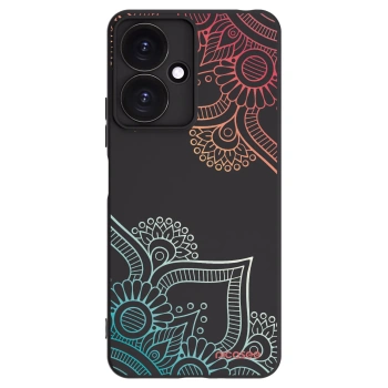 Picasee silikonový černý obal pro Xiaomi Redmi 13C 5G - Květinový vzor