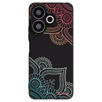 Picasee silikonový černý obal pro Xiaomi Redmi 13 4G - Květinový vzor