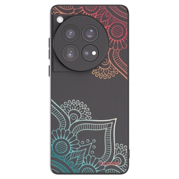 Picasee silikonový černý obal pro OnePlus 12 5G - Květinový vzor