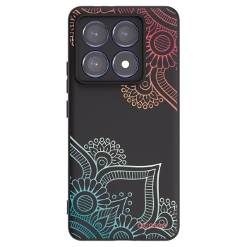 Picasee silikonový černý obal pro Xiaomi 14T Pro - Květinový vzor