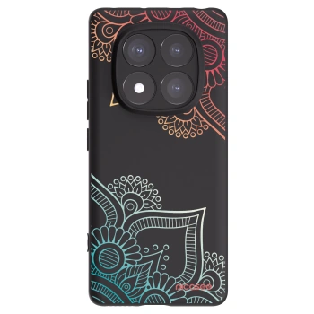 Picasee silikonový černý obal pro Xiaomi Redmi Note 14 Pro 5G - Květinový vzor