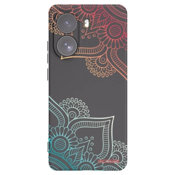 Picasee silikonový černý obal pro Xiaomi Poco X7 - Květinový vzor