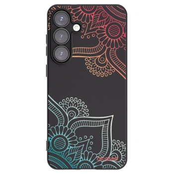 Picasee silikonový černý obal pro Samsung Galaxy S25+ 5G - Květinový vzor