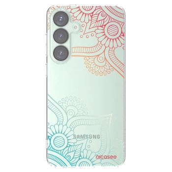 Picasee silikonový průhledný obal pro Samsung Galaxy S25+ 5G - Květinový vzor
