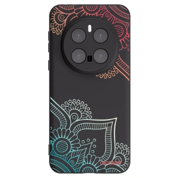 Picasee silikonový černý obal pro Honor Magic7 Pro 5G - Květinový vzor