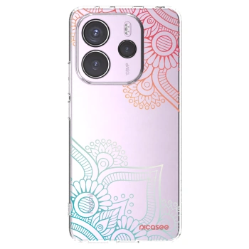 Picasee silikonový průhledný obal pro Xiaomi Redmi Note 14 4G - Květinový vzor