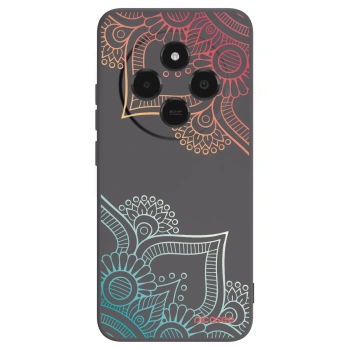Picasee silikonový černý obal pro Xiaomi Poco C75 - Květinový vzor