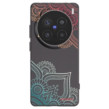 Picasee silikonový černý obal pro Vivo X200 Pro - Květinový vzor