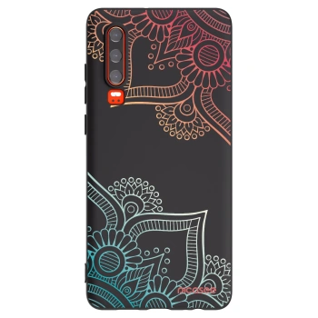Picasee silikonový černý obal pro Huawei P30 - Květinový vzor