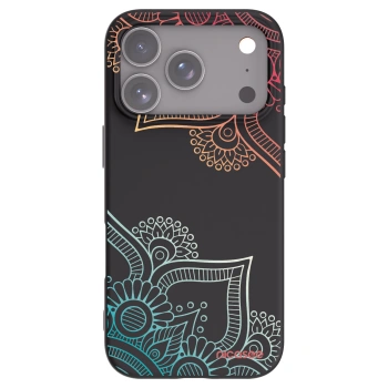Picasee silikonový černý obal pro Apple iPhone 17 Pro - Květinový vzor