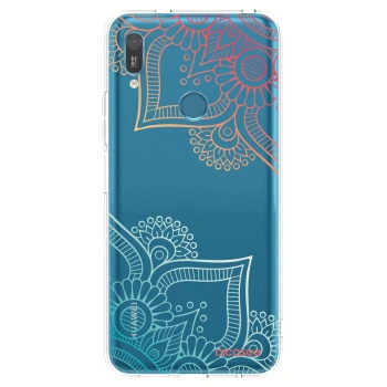 Picasee silikonový průhledný obal pro Huawei Y6 2019 - Květinový vzor