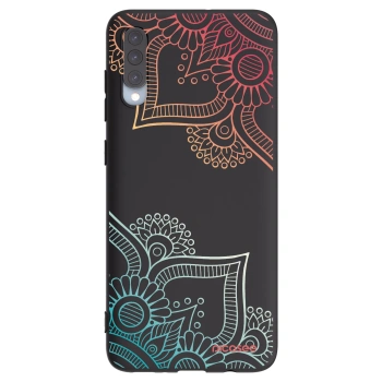 Picasee silikonový černý obal pro Samsung Galaxy A70 A705F - Květinový vzor