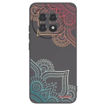 Picasee silikonový černý obal pro OnePlus 13R 5G - Květinový vzor
