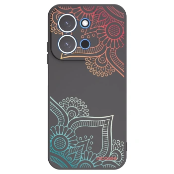 Picasee silikonový černý obal pro Xiaomi Redmi 15C 4G - Květinový vzor