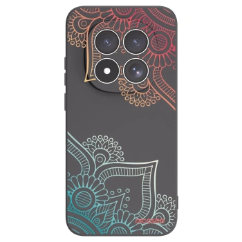 Picasee silikonový černý obal pro Xiaomi Redmi Note 15 Pro 4G - Květinový vzor