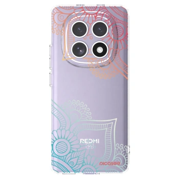 Picasee silikonový průhledný obal pro Xiaomi Redmi Note 15 - Květinový vzor