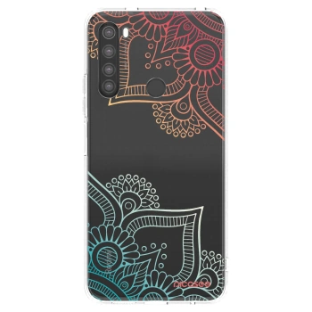 Picasee silikonový průhledný obal pro Xiaomi Redmi Note 8 - Květinový vzor