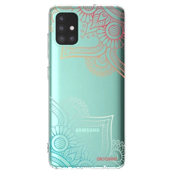 Picasee silikonový průhledný obal pro Samsung Galaxy A51 A515F - Květinový vzor