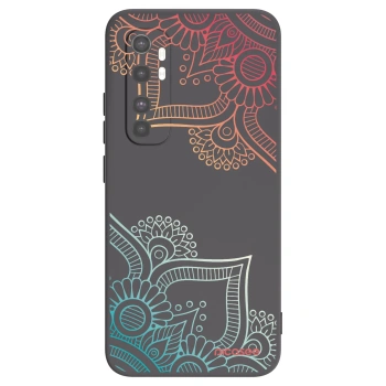 Picasee silikonový černý obal pro Xiaomi Mi Note 10 Lite - Květinový vzor
