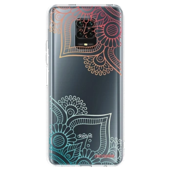 Picasee silikonový průhledný obal pro Xiaomi Redmi Note 9S - Květinový vzor