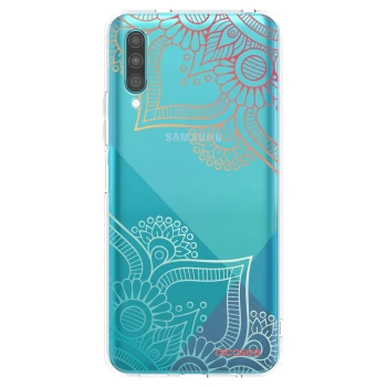 Picasee silikonový průhledný obal pro Samsung Galaxy A30s A307F - Květinový vzor