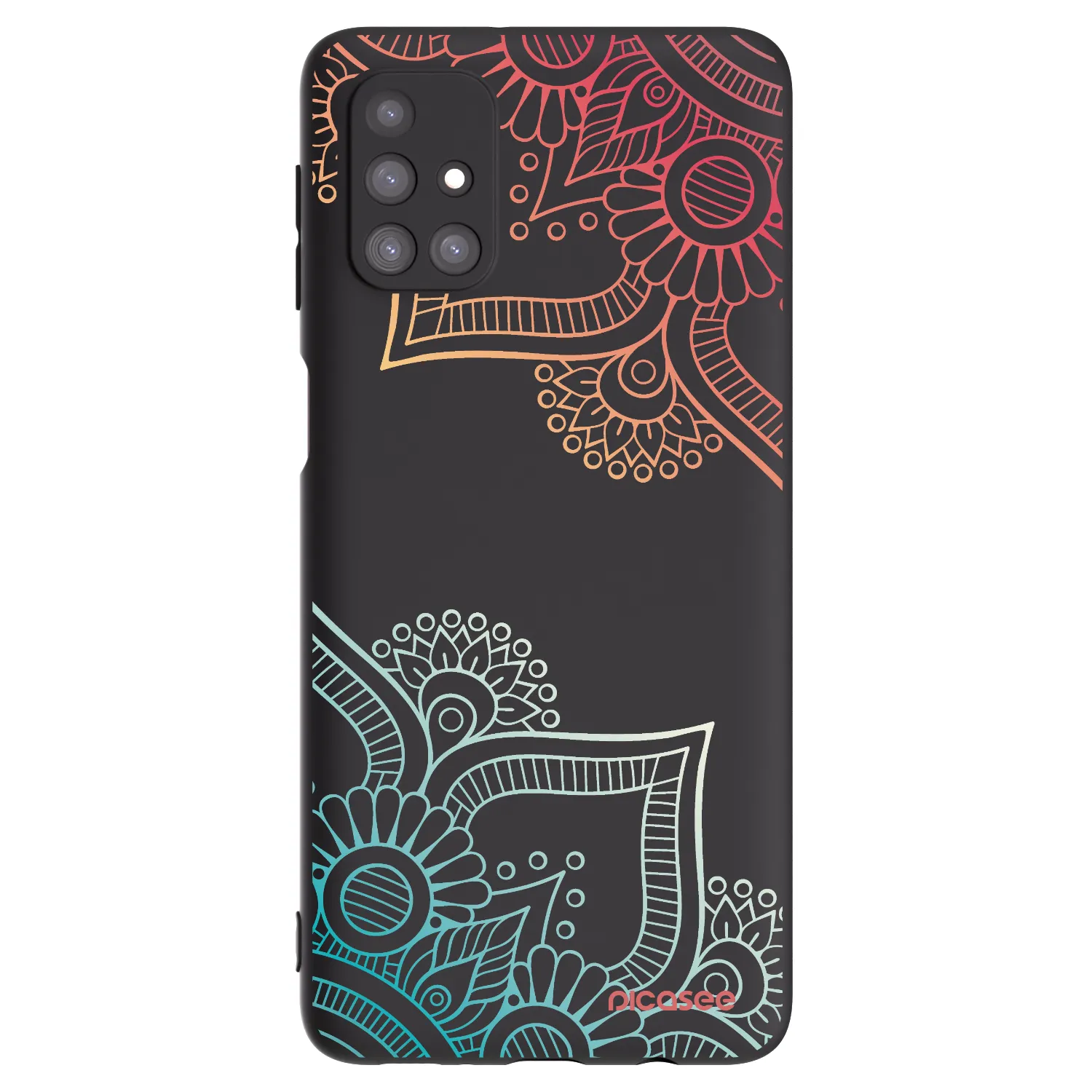 Picasee silikonový černý obal pro Samsung Galaxy M31s - Květinový vzor