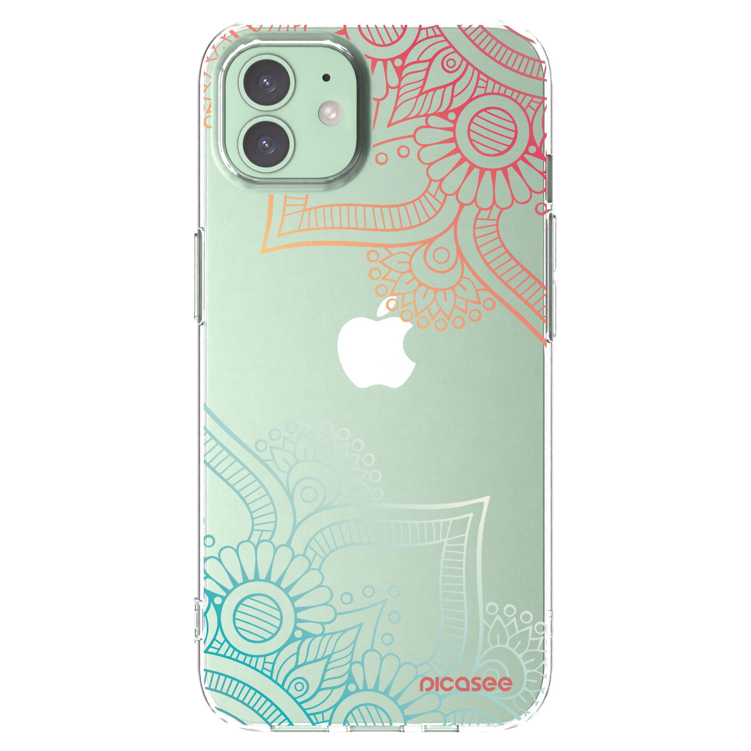 Picasee silikonový průhledný obal pro Apple iPhone 12 - Květinový vzor
