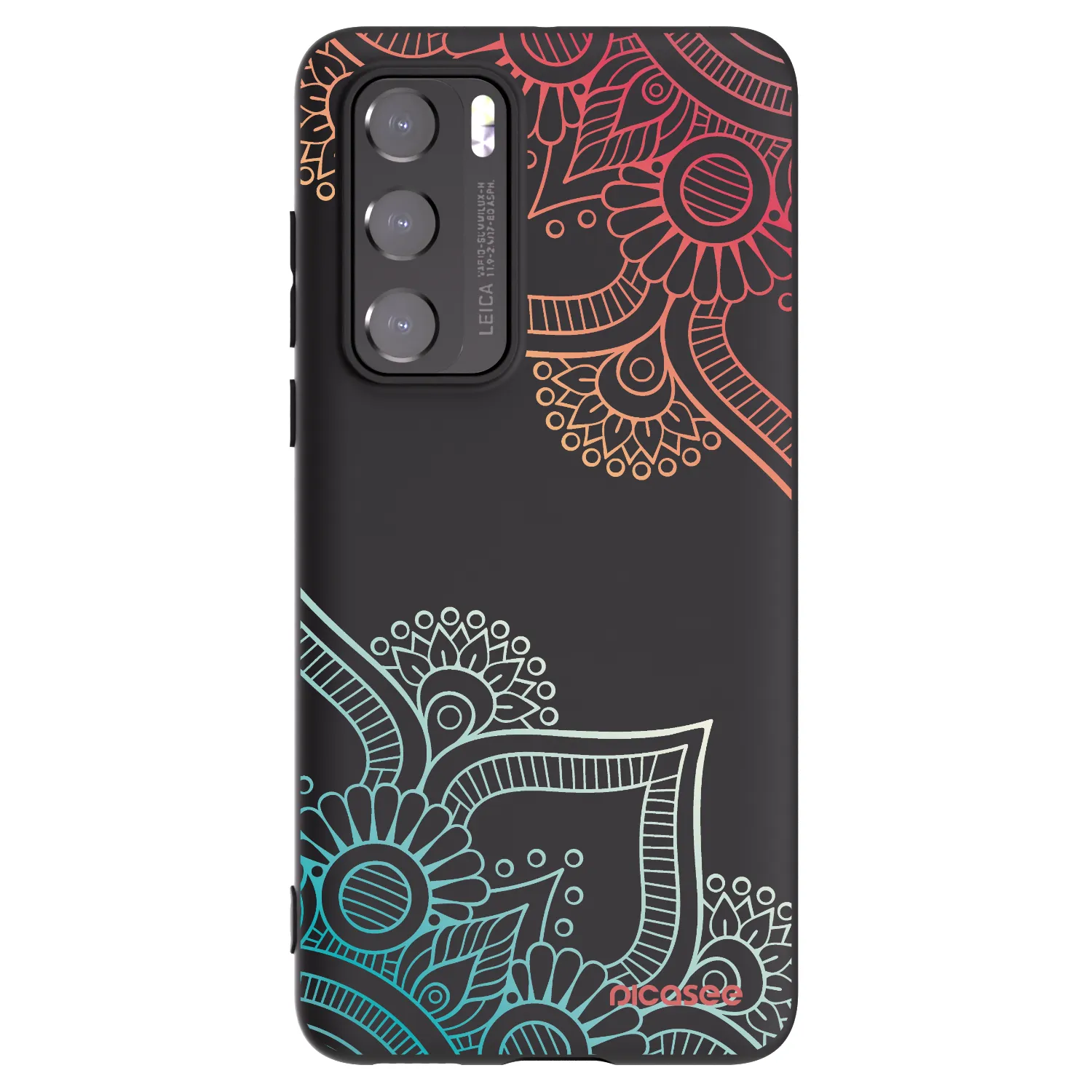 Picasee silikonový černý obal pro Huawei P40 - Květinový vzor