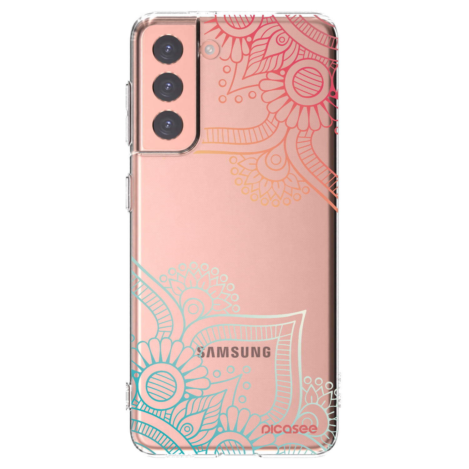 Picasee silikonový průhledný obal pro Samsung Galaxy S21 5G G991B - Květinový vzor