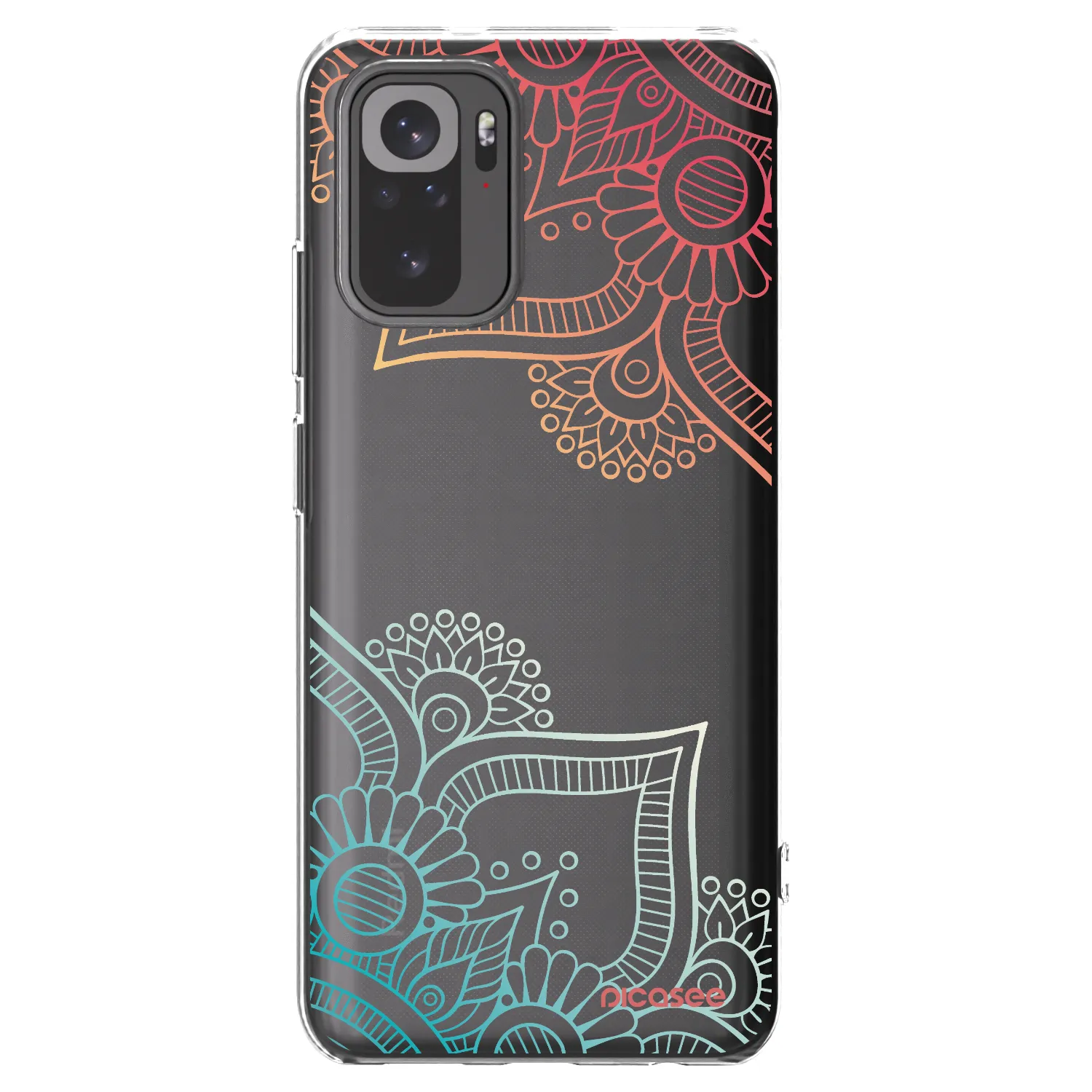 Picasee silikonový průhledný obal pro Xiaomi Redmi Note 10S - Květinový vzor