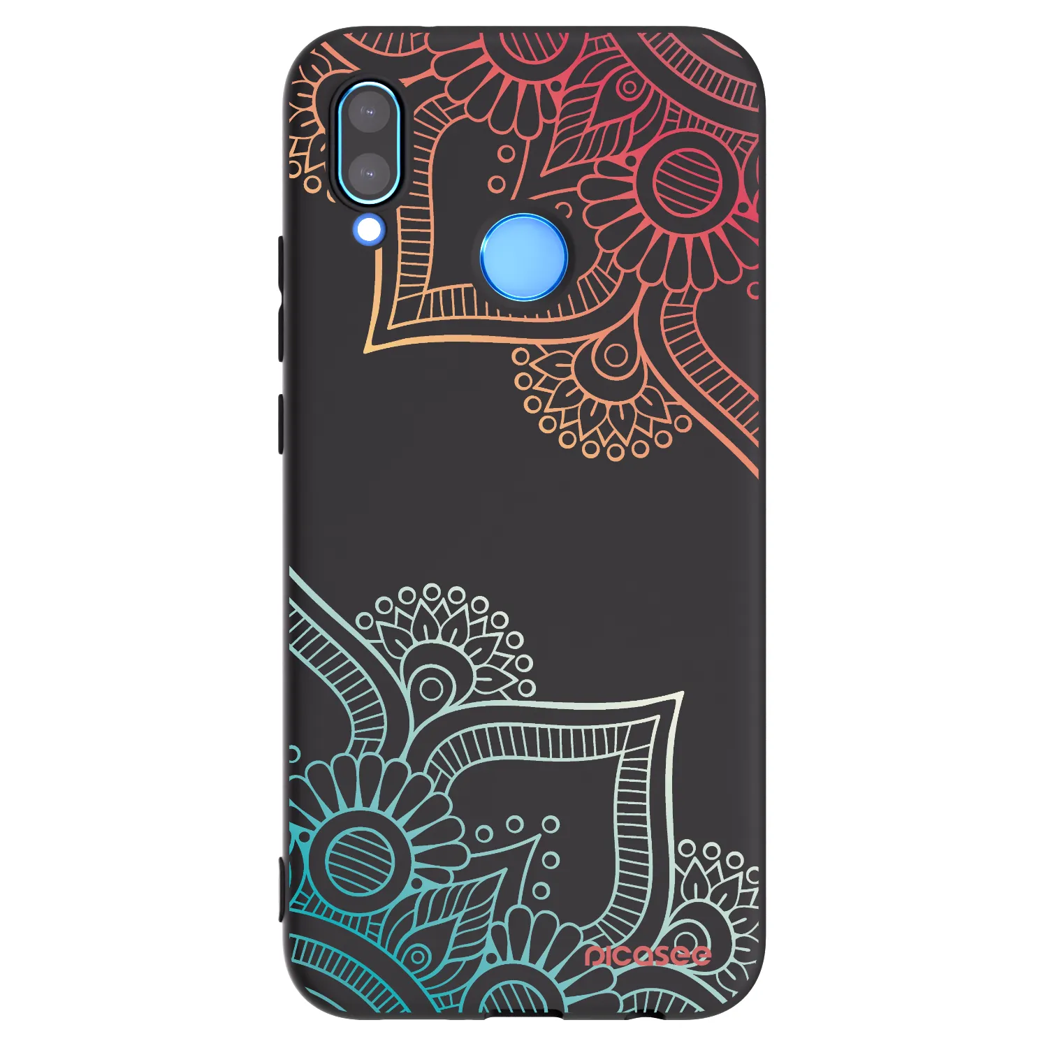 Picasee silikonový černý obal pro Huawei P20 Lite - Květinový vzor