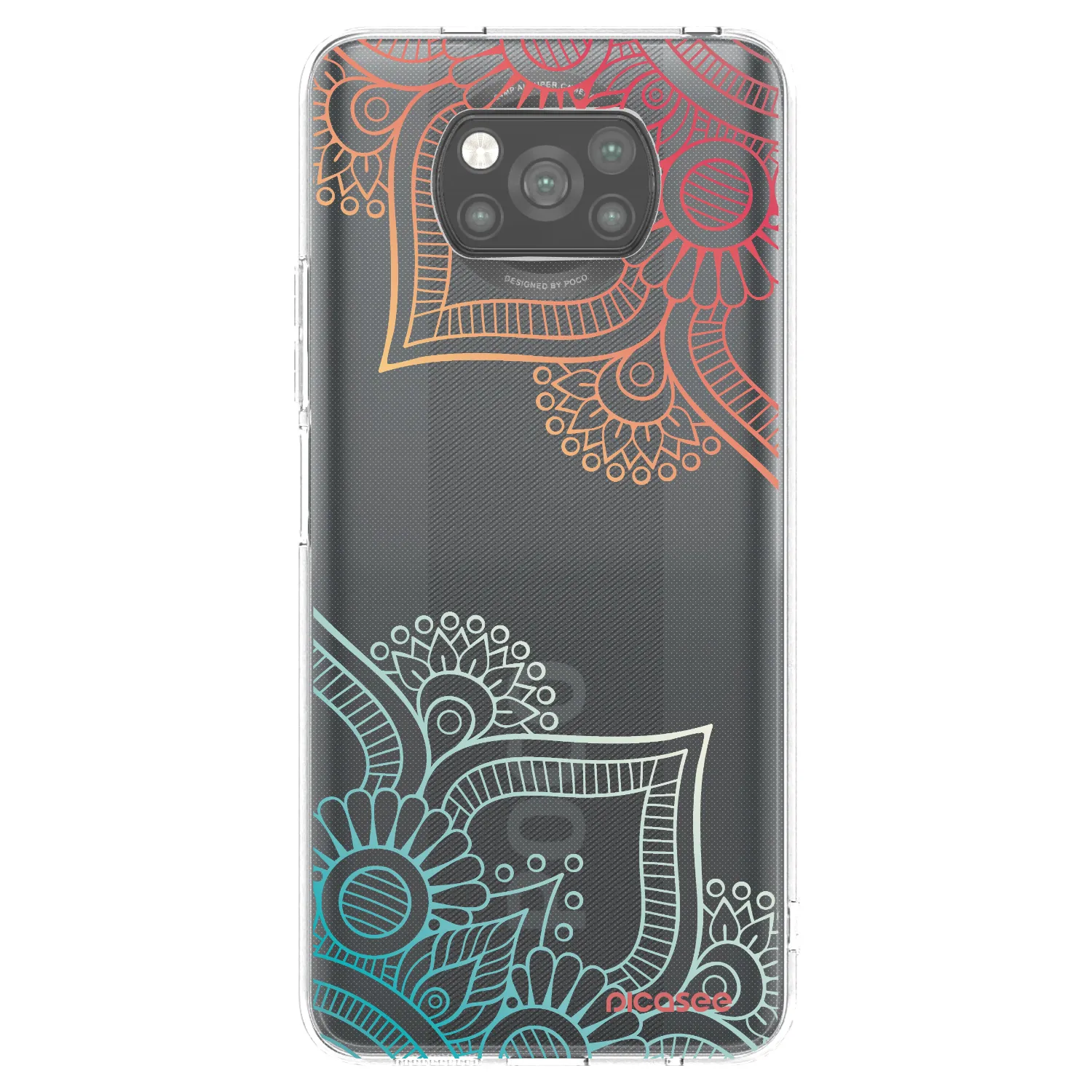 Picasee silikonový černý obal pro Xiaomi Poco X3 Pro - Květinový vzor