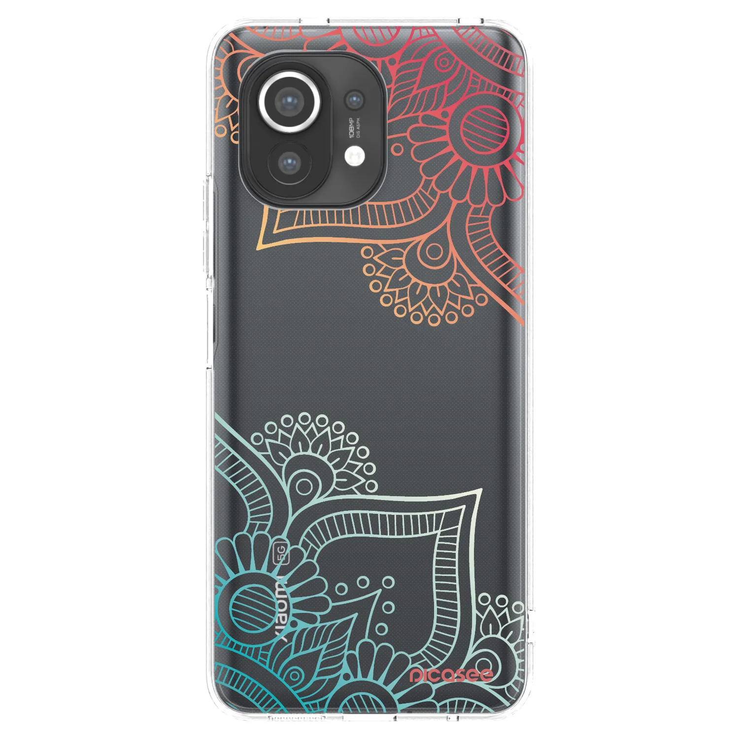 Picasee silikonový průhledný obal pro Xiaomi Mi 11 - Květinový vzor
