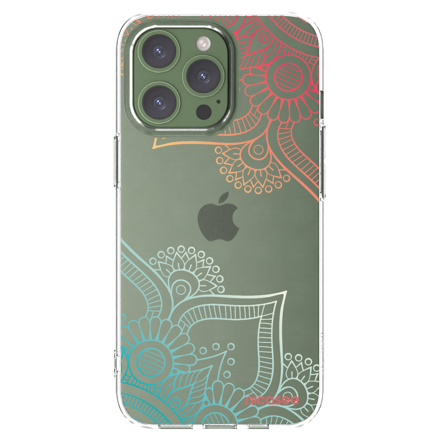 Picasee silikonový průhledný obal pro Apple iPhone 13 Pro - Květinový vzor