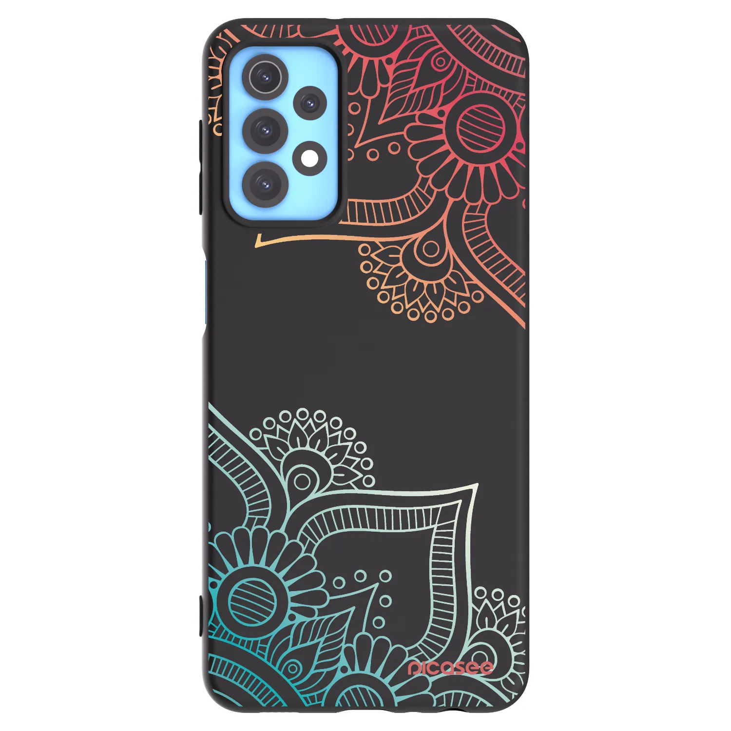 Picasee silikonový černý obal pro Samsung Galaxy A32 4G SM-A325F - Květinový vzor