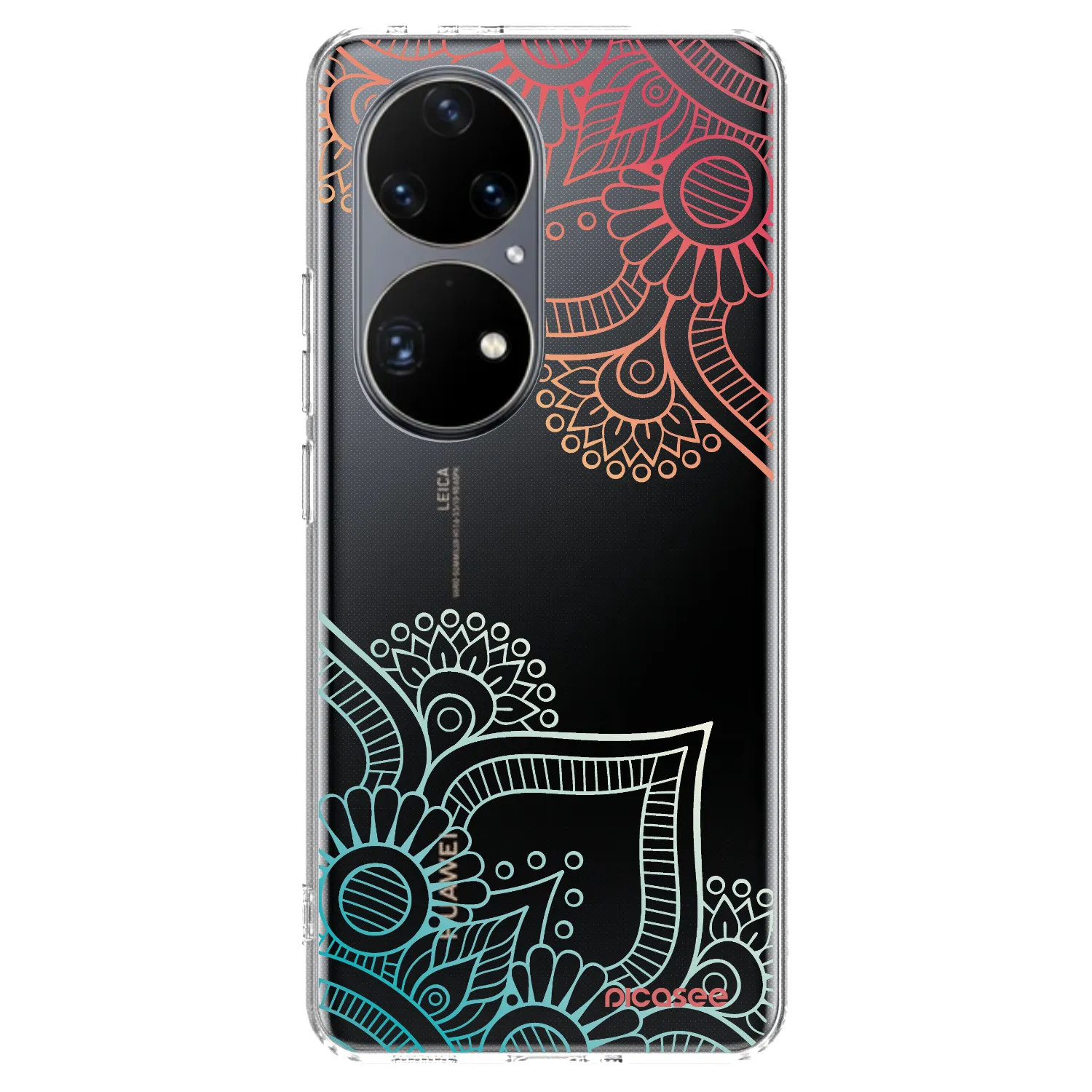 Picasee silikonový průhledný obal pro Huawei P50 - Květinový vzor