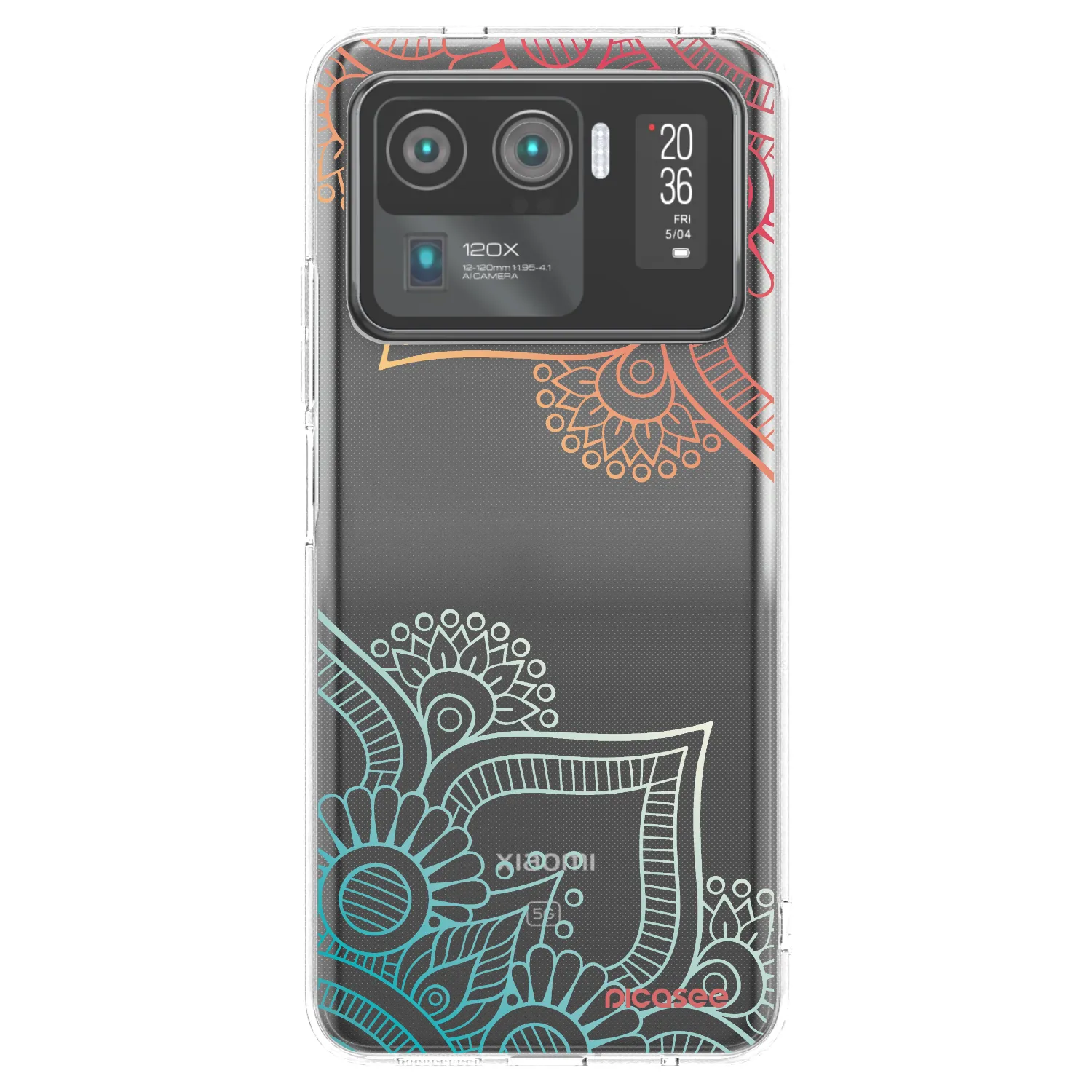 Picasee silikonový průhledný obal pro Xiaomi Mi 11 Ultra - Květinový vzor