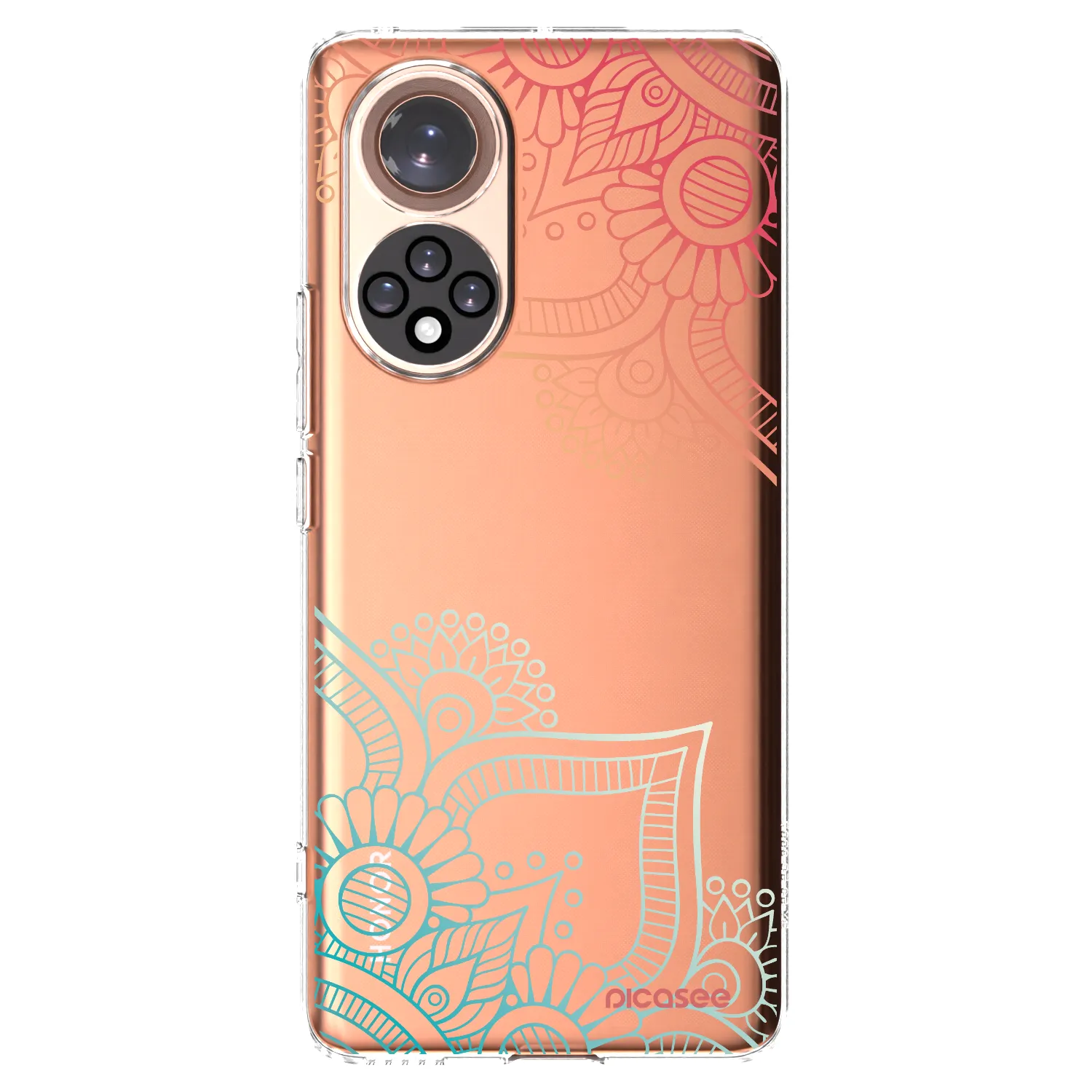 Picasee silikonový průhledný obal pro Honor 50 5G - Květinový vzor