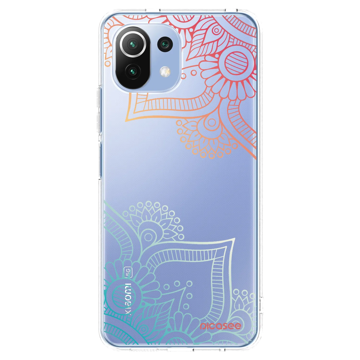 Picasee silikonový průhledný obal pro Xiaomi 11 Lite 5G NE - Květinový vzor