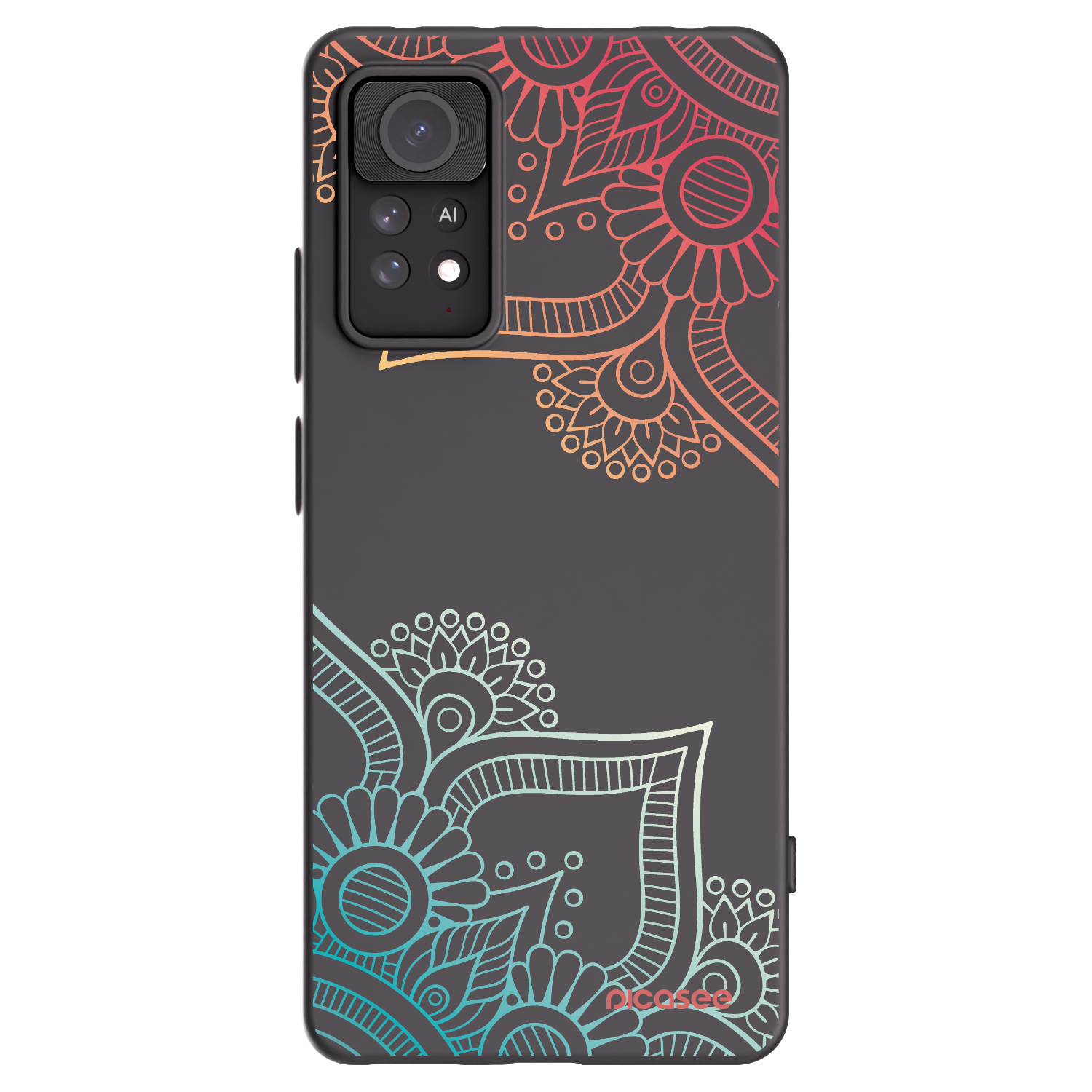 Picasee silikonový černý obal pro Xiaomi Redmi Note 11 Pro 5G - Květinový vzor