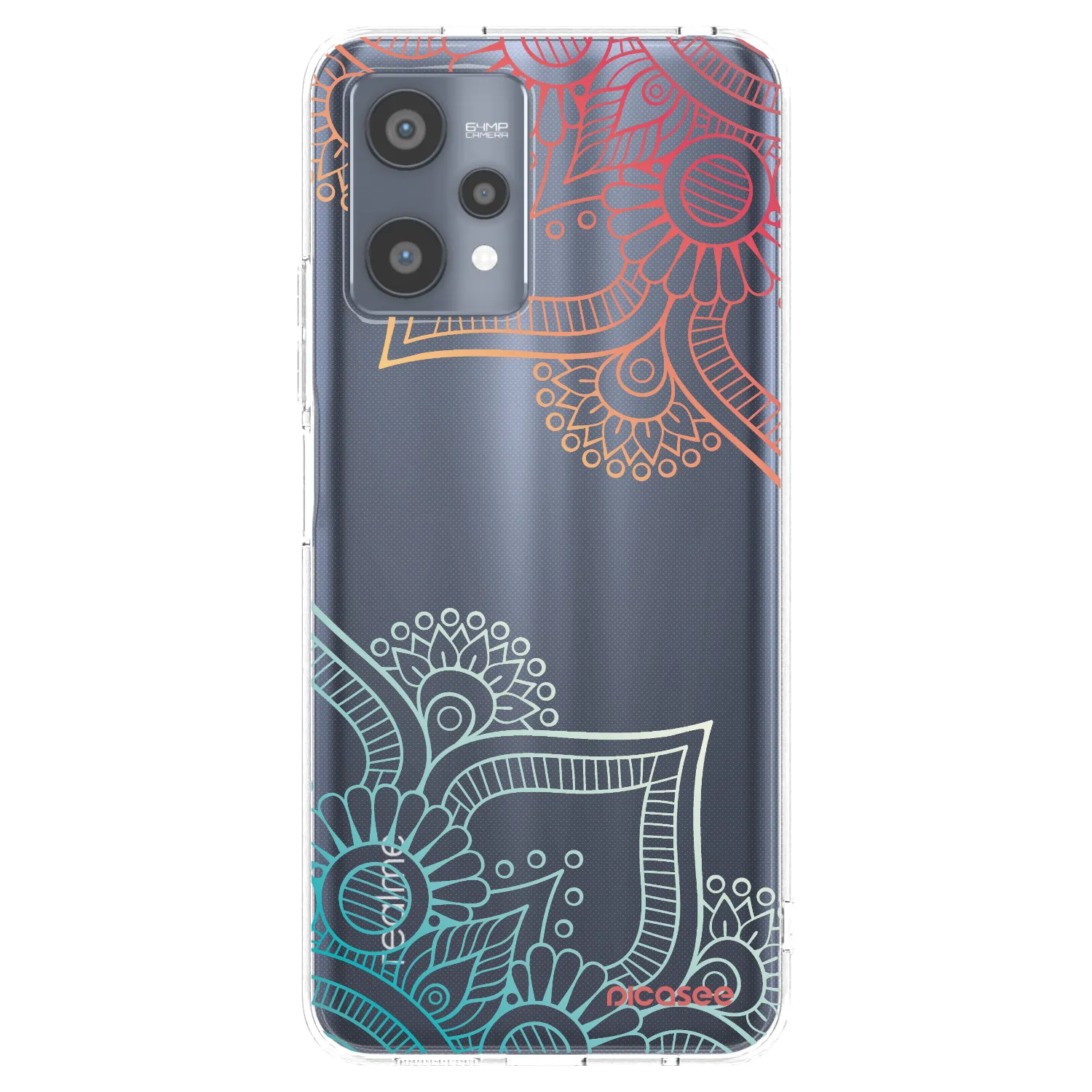 Picasee silikonový průhledný obal pro Realme 9 Pro 5G - Květinový vzor