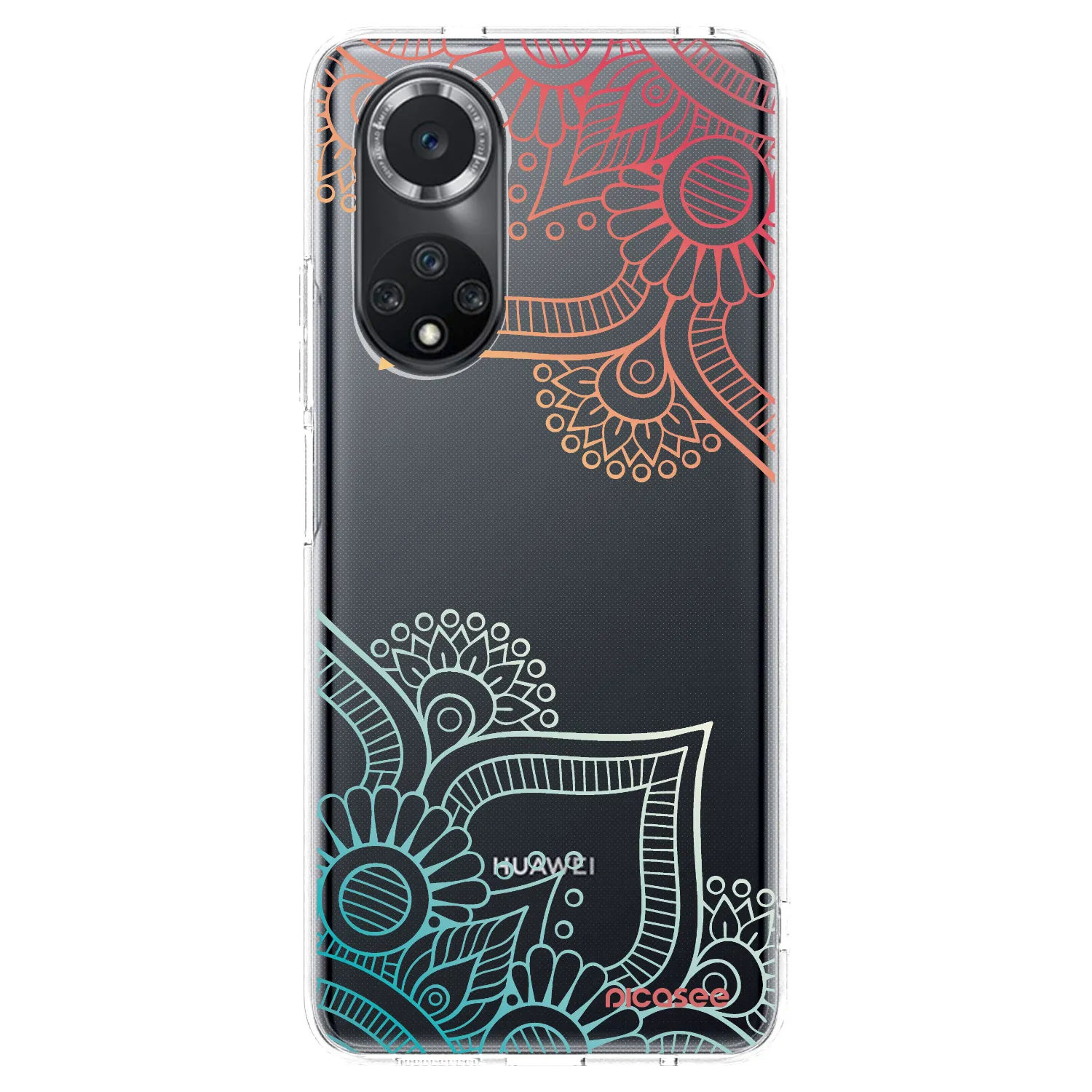 Picasee silikonový průhledný obal pro Huawei Nova 9 SE - Květinový vzor