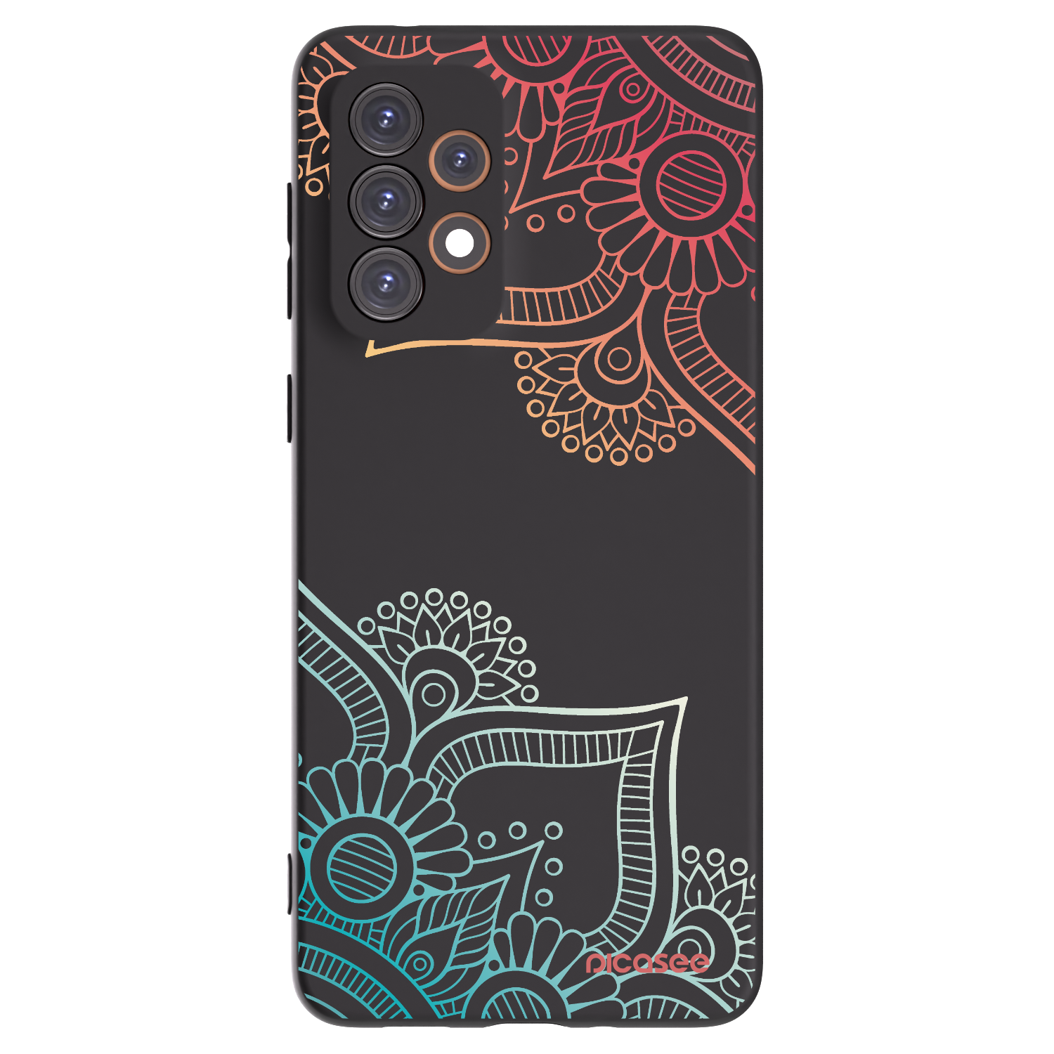 Picasee silikonový černý obal pro Samsung Galaxy A33 5G A336 - Květinový vzor