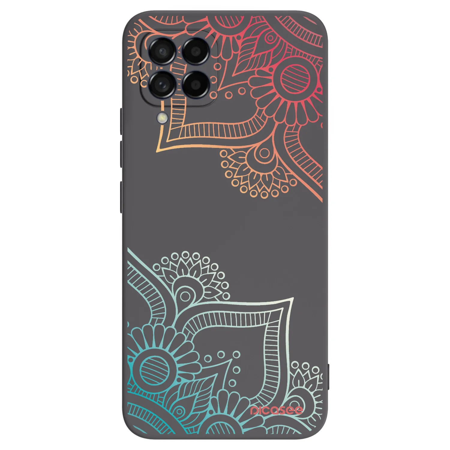 Picasee silikonový černý obal pro Samsung Galaxy M53 5G - Květinový vzor