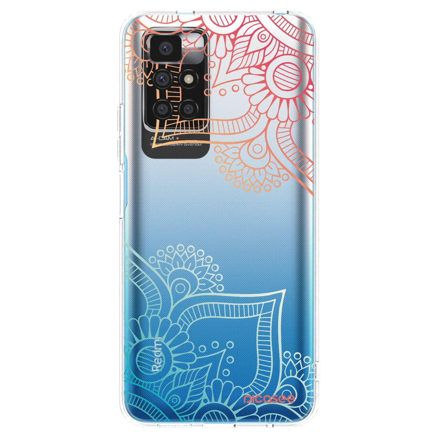 Picasee silikonový průhledný obal pro Xiaomi Redmi 10 (2022) - Květinový vzor