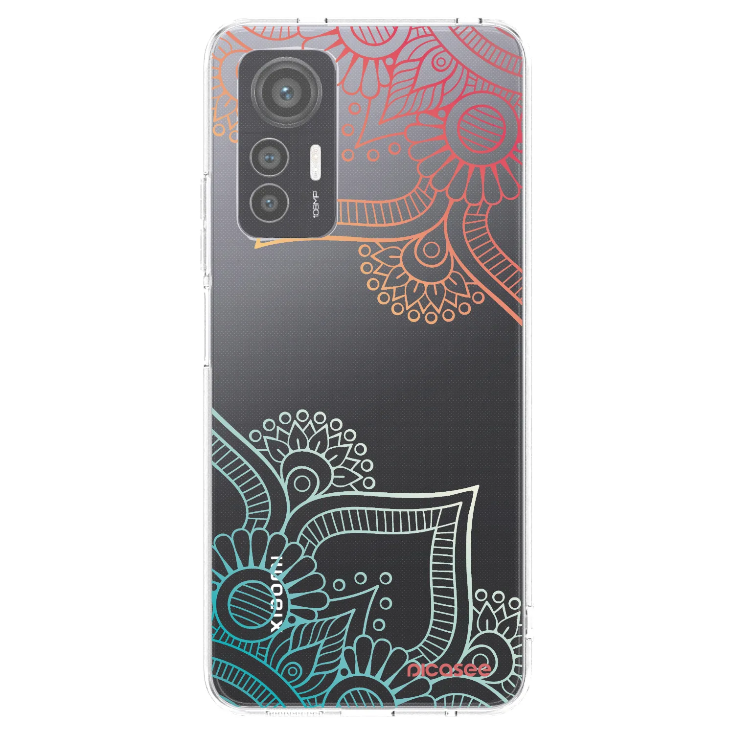 Picasee silikonový průhledný obal pro Xiaomi 12 Lite - Květinový vzor