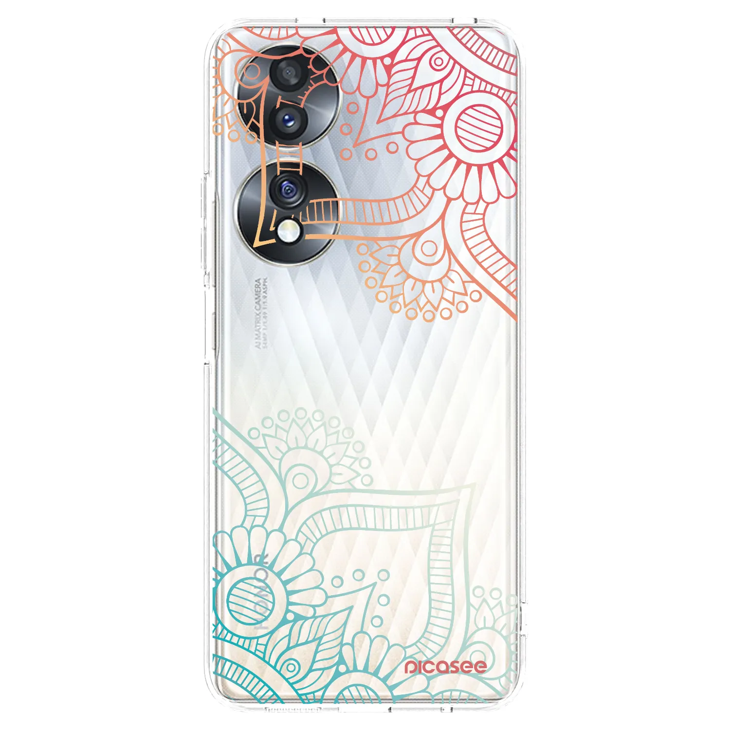 Picasee silikonový průhledný obal pro Honor 70 - Květinový vzor