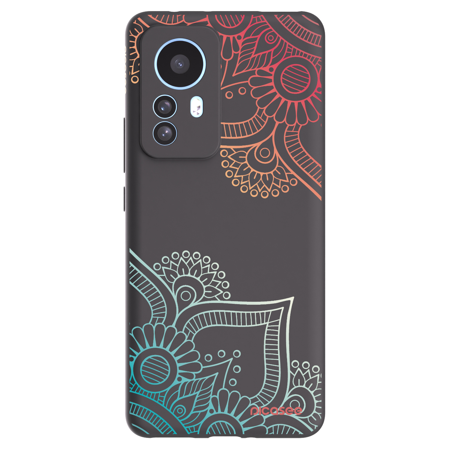 Picasee silikonový černý obal pro Xiaomi 12T - Květinový vzor