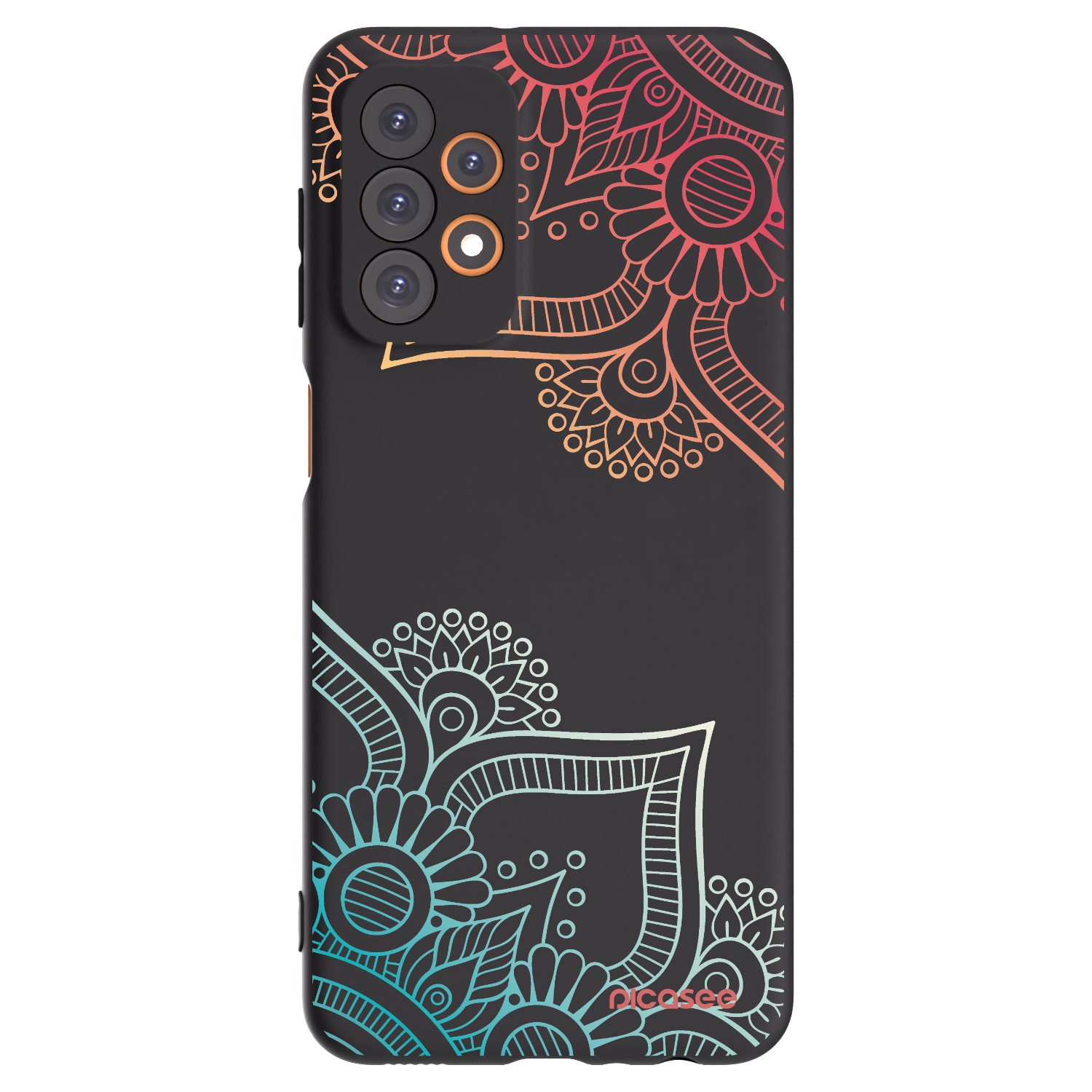 Picasee silikonový černý obal pro Samsung Galaxy A23 A236B 5G - Květinový vzor